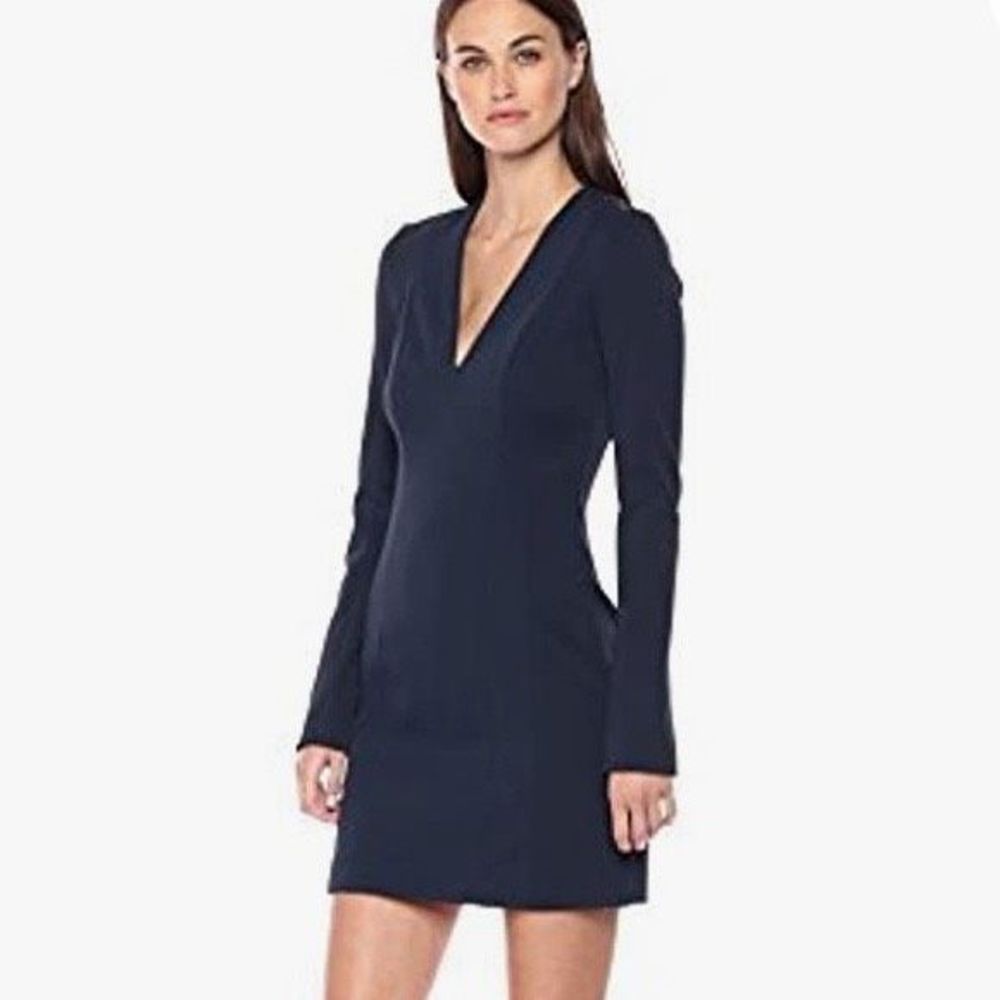 THEORY mini vneck long sleeve dress women’s 10 mini formal business casual